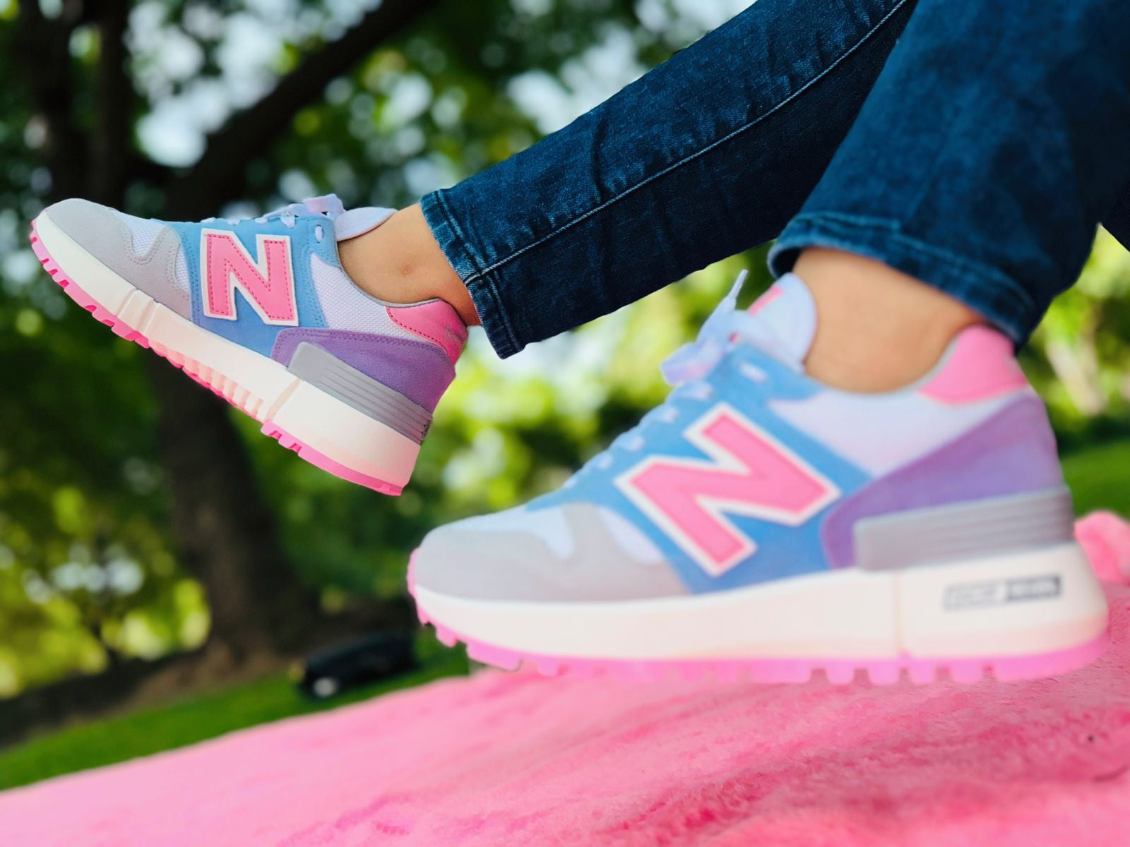 Tenis New Balance Violeta Rosa Dama